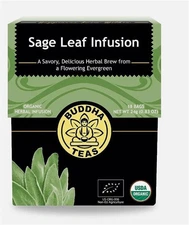 Buddha Teas Organic Sage Leaf Tea, 18 Tea Bags - 4/2027
