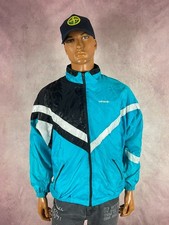 ADIDAS 1980'S RETRO VINTAGE TRACK TOP CASUAL CLASSIC BLUE WEST GERMANY SIZE S