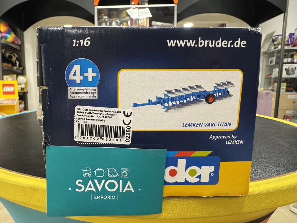 BRUDER 02250 - scala 1:16 - ARATRO LEMKEN VARI-TITAN REVERSIBILE - NUOVO - Immagine 4 di 4