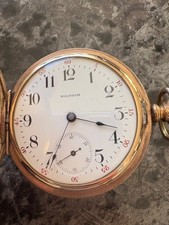 Antique Waltham Model 1899 Pocket Watch Ticks Parts Case 16s 11j USA