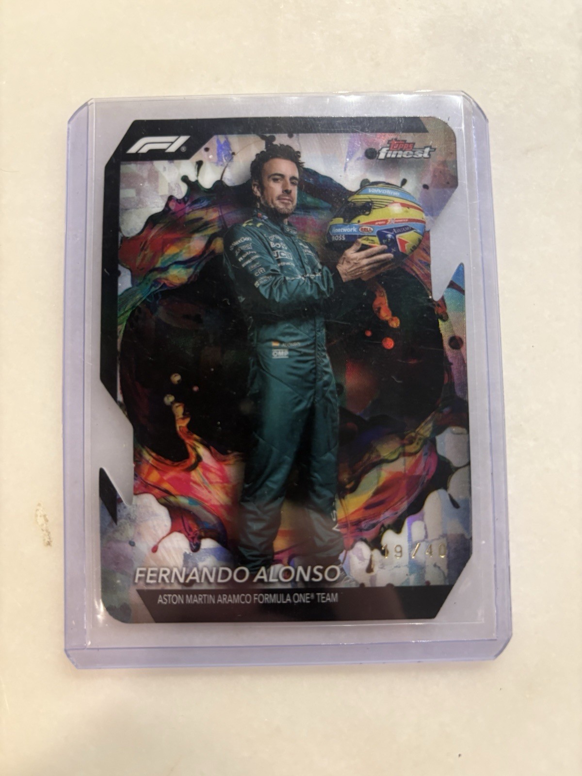 2024 Topps Finest Formula 1 Fernando Alonso Die-cut Refractor 1/40 Rare #211