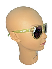 Tifosi Swank Lime Green Sport Translucent Polarized Sunglasses Blue Lenses
