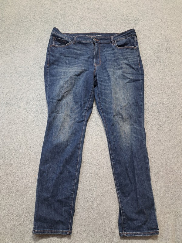 Old Navy Mid Rise Pop Icon Skinny JeansWomens Size 16 Blue Denim Stretch Outdoor