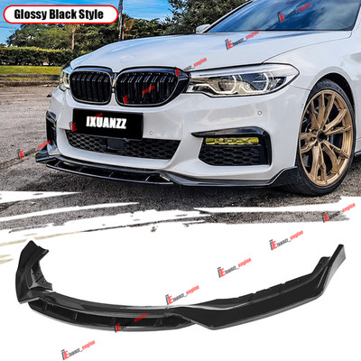 Fits 2017-2020 BMW G30 5 Series G30 M-Tech M Sport Gloss Black Front Bumper Lip