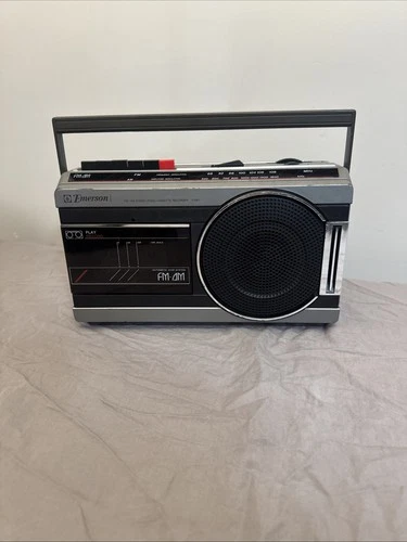 Vintage Emerson K3663 AM/FM Radio Cassette Tape Boombox Like Stranger Things 5
