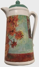 OGGI Van Gogh Irises Insulated Plastic Pitcher Carafe Coffee Thermal  Vacuum 12"