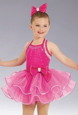 Dance Costume Medium Child Hot Pink Weissman 12220 Jazz Stones Sequin Tutu