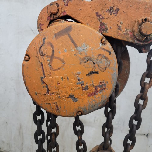 YALE 8 TON MANUAL CHAIN HOIST MIL-H-904E TYPE C PART NO 515544 30' LIFT 18' PULL - Picture 10 of 13