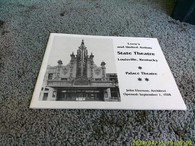 LOEW'S & UNITED ARTISTS STATE THEATRE LOUISVILLE, KENTUCKY. 1st edition 1994 - Image 1 of 4
