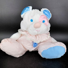 Vint Fisher Price Puffalump Bear Plush Stuffed Animal Doll Pink Blue Medium Toy