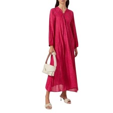 Natalie Martin Women&rsquo;s Fiore Dress Micro Striped Dress Pink/Brown SZ XS