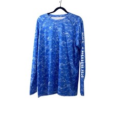 Columbia Men's PFG Terminal Tackle  Long Sleeve Shirt NWT Size Large Fish Blue