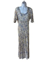 Alexander Brown Floral Maxi Dress Womens Prairie Cottagecore Empire Waist READ