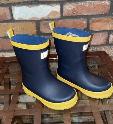 Hatley Kids Rain Boots Blue/Yellow, Size 9.