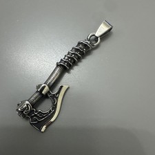 Men's Personality Vintage Viking Axe Stainless Steel Pendant 24  Chain Sword