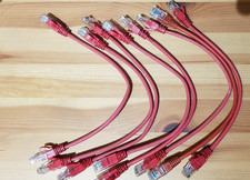 20cm CAT5e/CAT6 RJ45 patch cable pack of 8