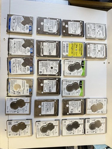 Job Lot 40x 2TB 1TB 750GB 640GB 500GB Sata 2.5" Hard Drive Fully Working Order