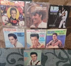 LOT 7 ELVIS PRESLEY 45 RECORDS w/ PICTURE SLEEVES 1950's-70's