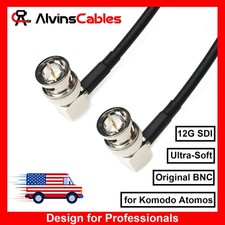 CANARE 12G SDI Coaxial Cable Right Angle BNC Male UHD for 4K Atomos Monitor 50cm