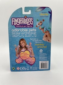 New Damaged Box WowWee Fingerlings Charlie Interactive Baby Monkey Blue Teal