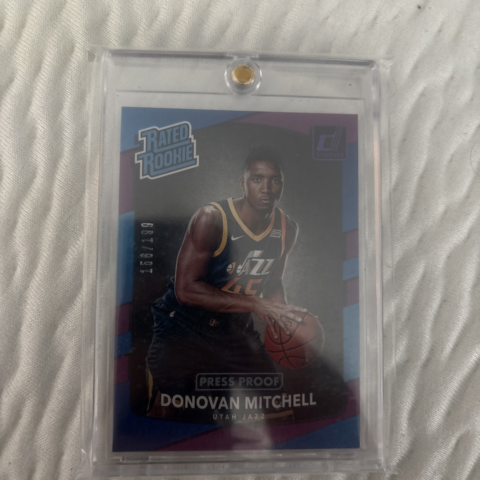 2017-18 panini  Donruss - Rated Rookies Donovan Mitchell Press Proof Purple /199