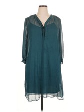 Simply Vera Vera Wang Women Green Casual Dress XL