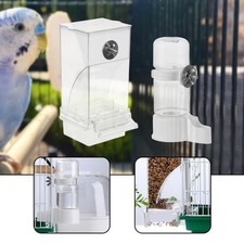 Bird Feeders and Waterer Food Dispenser Cage Accessory Clear Food Container