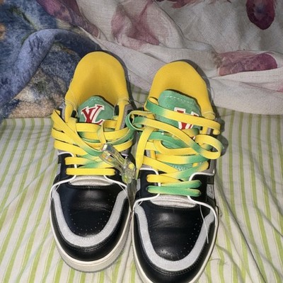 Louis Vuitton Men s Low Top Lace-Up Multicolor Athletic Sneakers Logo