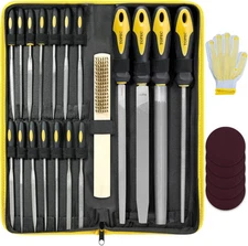 26 Piece File Set High Carbon Steel With Gloves Sanding Papers And Brush