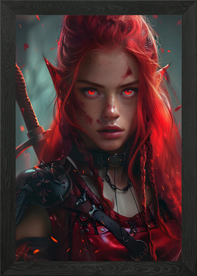 Scarlet Sentinel Framed Wall Art Poster Canvas Print Picture