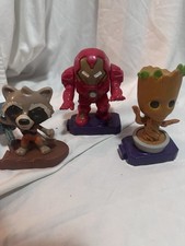 Marvel Superhero McDonald  s Happy Meal Toys. Set Of 3. Opened. See Details