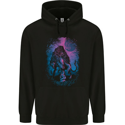 Werwolf & Kind Wolf Horror Halloween Kinder Kids Hoodie