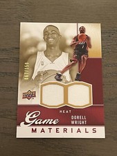 2009-10 Upper Deck Game Materials Gold Dorell Wright #GJ-DW Miami Heat /150