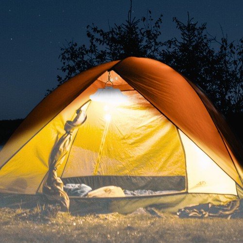Remote Control Solar 300W LED Camping Lamp Rechargeable Light Bulb Tent Light US - Picture 17 of 43