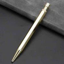 Heavy Brass All Metal Ballpoint Pen, Hexagonal Shape w/ Click Top, 4 Colors