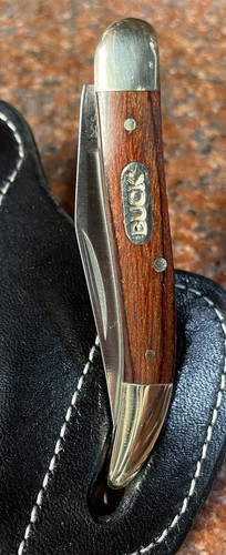 Buck 385 Knife Toothpick And leather sheath Combo pancake Slanted Style - Picture 9 of 12