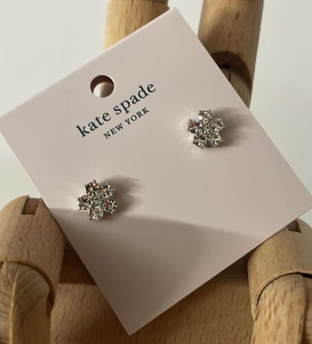 🐼💦 Kate Spade 🐼💦 Clear Flower Studs Sliver Earring NEW AUTH 🐼💦 D129o5 - Bild 2 von 3