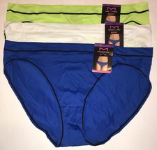 Maidenform MSPTBK Sport Bikini Panty 2XL/9 3 Pairs