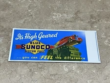 1937 Blue Sunoco Motor Fuel It's High Geared Feel the Difference Advertisement