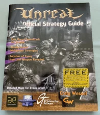 UNREAL 1 - 1998 PC Computer Video Game GW Press Official Strategy Guide Book
