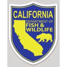 4 Inch Non-Reflective California Department Of Fish & Wildlife Logo Sticker