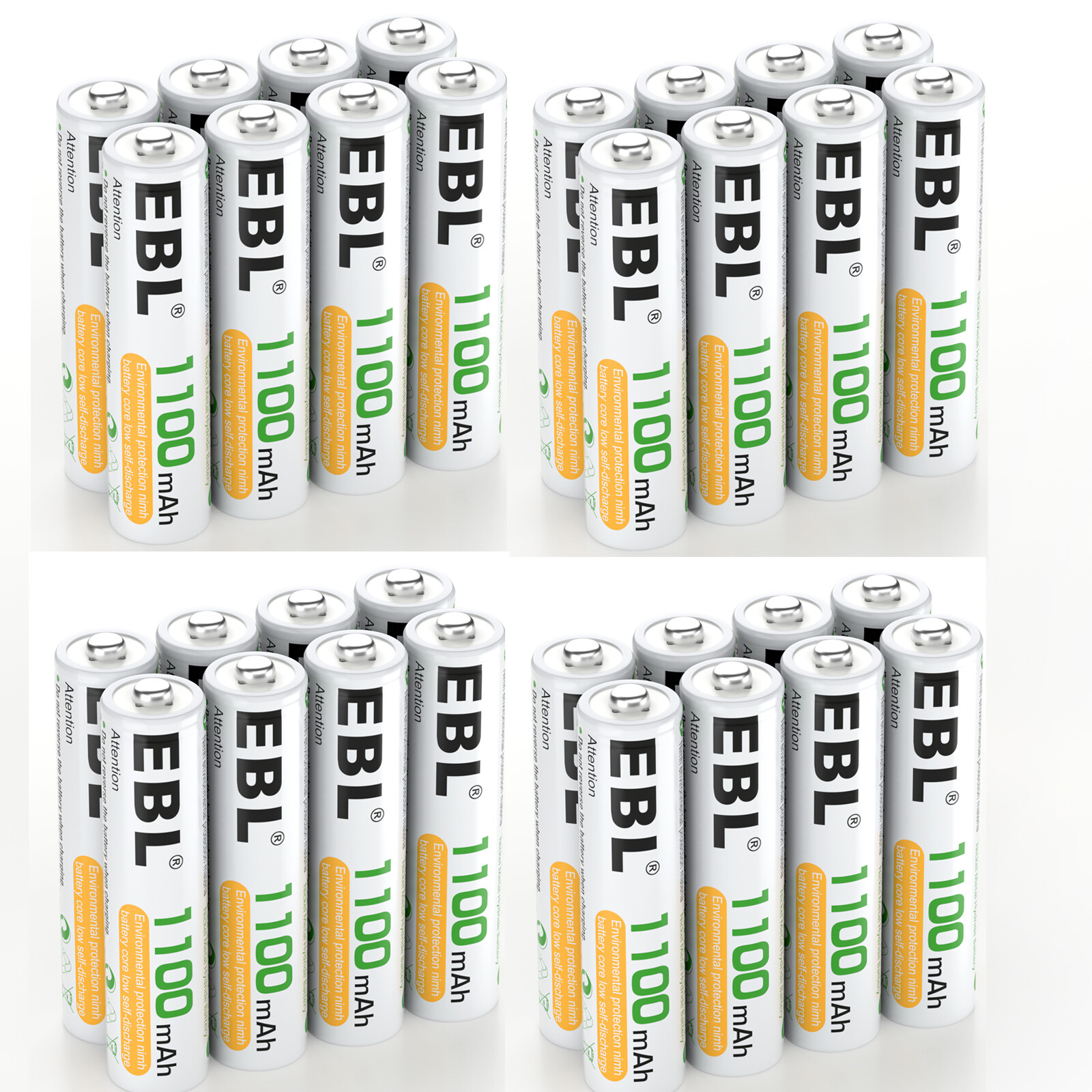 EBL AAA Batteries Lot  of   NI-MH 1.2V Rechargeable 1100mAh-image