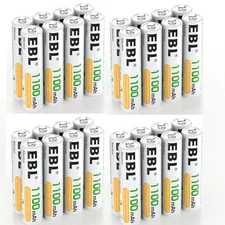 EBL AAA Batteries Lot  of   NI-MH 1.2V Rechargeable 1100mAh Triple A