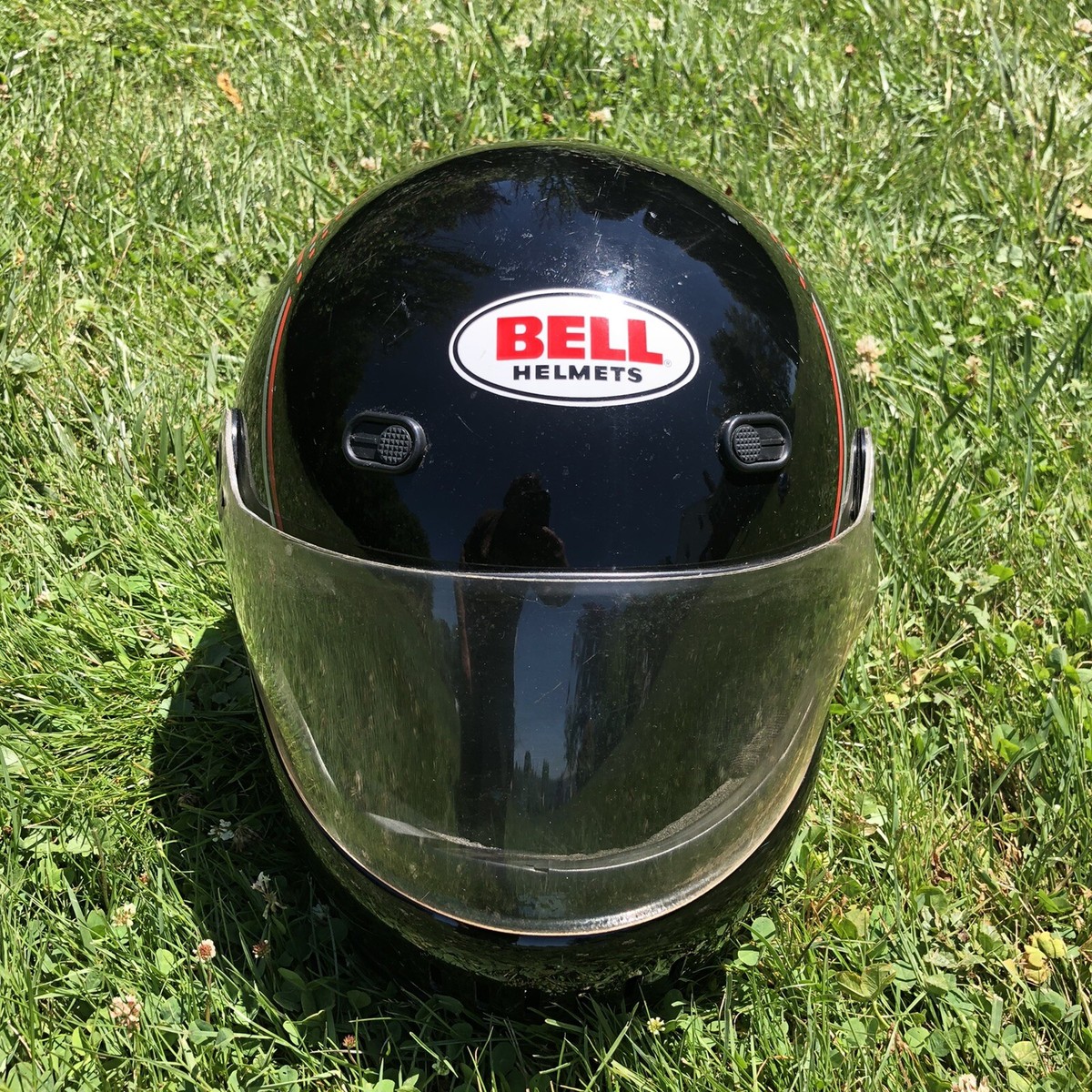 セキュリティ・セーフティ BELL HELMETS 1980s Vintage 80s Bell Sport Helmet Size 7 1/4 Motorsports Black