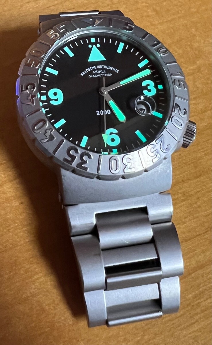 RARE Mühle Glashütte Nautic Timer 2000m Ref# M14123MB