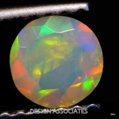 ETHIOPIAN WELO OPAL 4 MM ROUND CUT MULTI FIRE FACETED CALIBRATED 2 PIECE SET