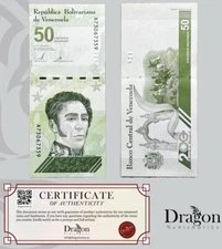 VENEZUELA 50 DIGITAL 2021 qty 1 - 50 million bolivars UNC USA SELLER NEW COA