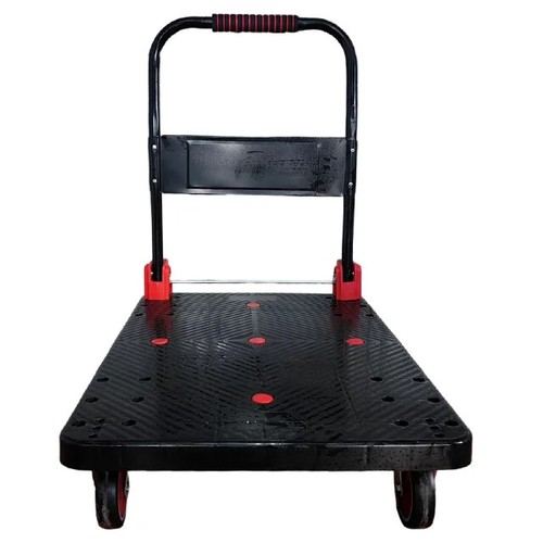 Folding Design Plastic Bottom Platform Hand Truck Transport Trolley ...