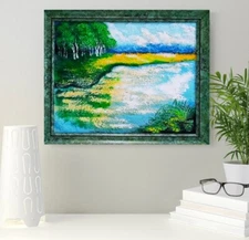 Handmade Paintings Impressionism Art Painting Landscape Acrylic 3D