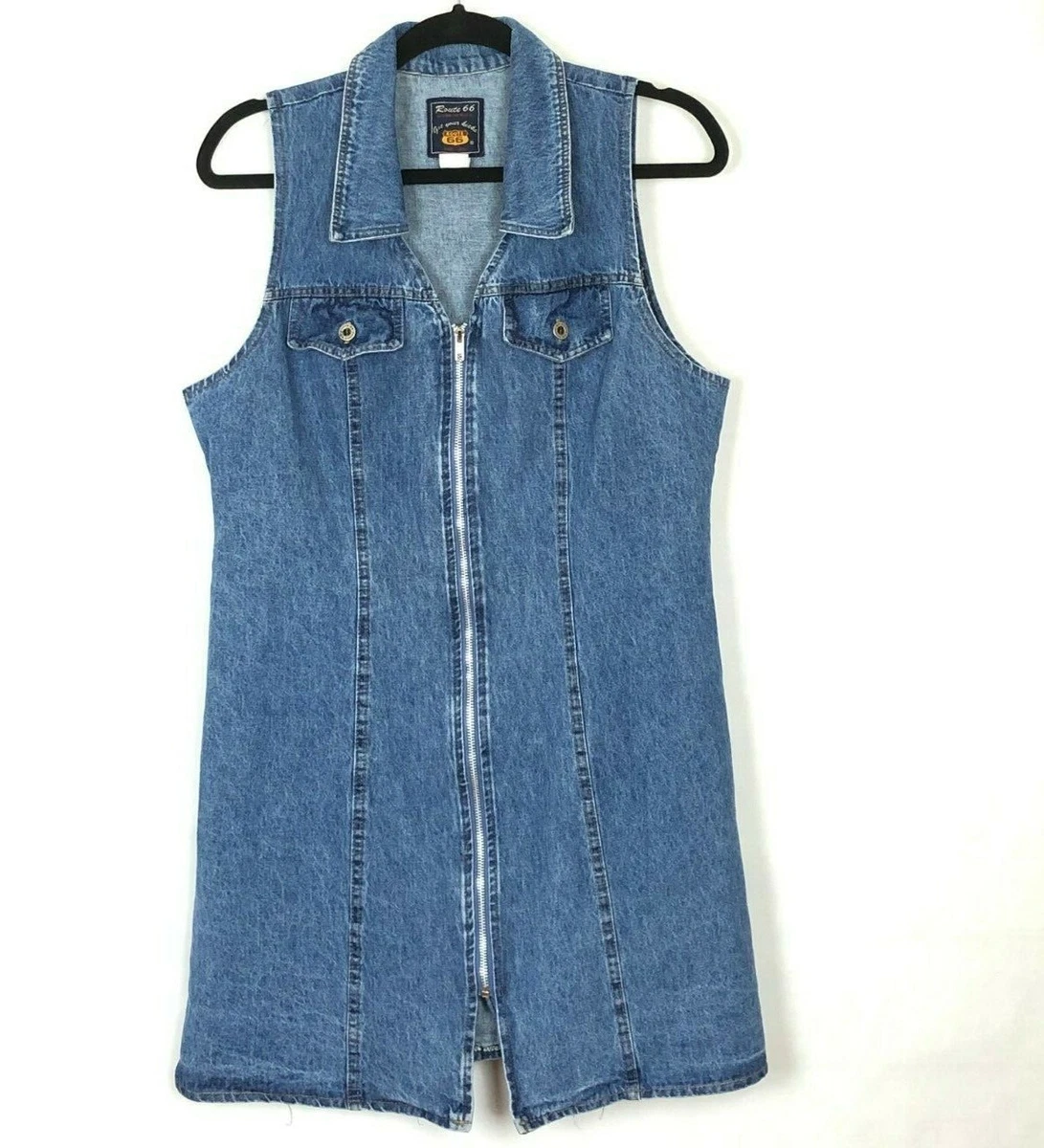 route 66 denim dress Y2K Route 66 Blue Denim Pullover Shirt Dress . Size 12
